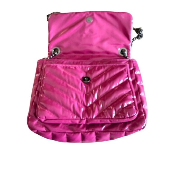 Think Royln Quilted Puffer Crossbody Bag – Hot Pink – 12x10x3 - Picture 2 of 11